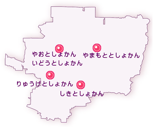 八尾市の地図